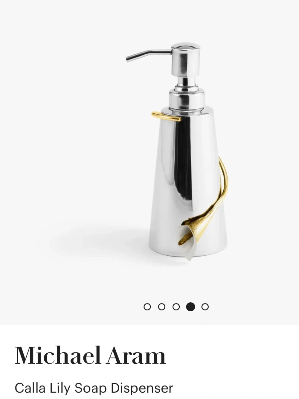 Michael Aram Calla Lily Soap Dispenser gently used